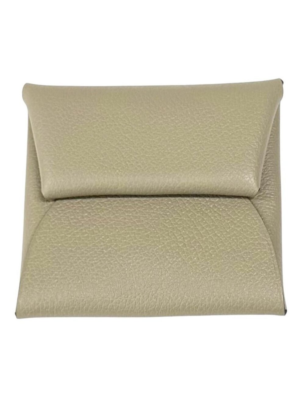 Hermes Bastia Beige Marfa Evercolor Silver Coin Case